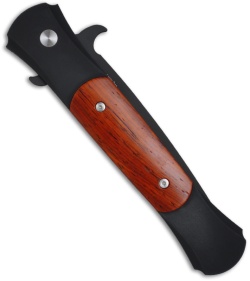 Protech Large Don Automatic Knife w/ Cocobolo Wood (Black PLN) 1907-C