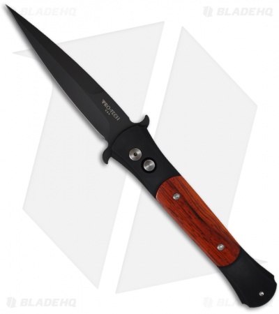 Protech Large Don Automatic Knife w/ Cocobolo Wood (Black PLN) 1907-C