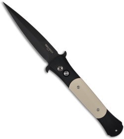 Protech Large Don Tuxedo Automatic Knife Ivory Micarta (4.5" Black) 1952