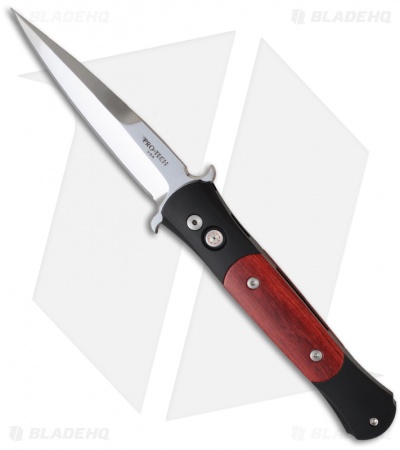 Protech The Don Limited Edition Automatic Knife w/ Red Dyed Wood (3.5" Polished)