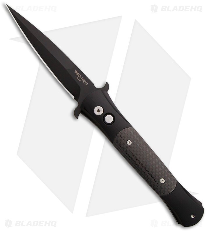 Protech Large Don Automatic Knife Carbon Fiber (4.5" Black) 1905 Blade HQ