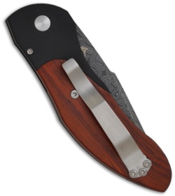 Protech Automatic Elishewitz Doru w/ Cocobolo Wood Inlays (Damascus) 2007-DAM