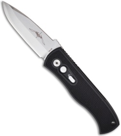 Emerson Protech CQC7-A Spear Point Auto Knife w/ Knurl (3.25" Stonewash Plain)
