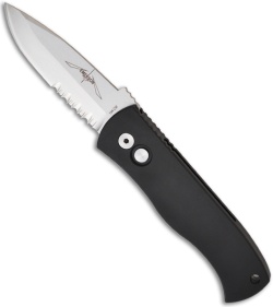 Emerson Protech CQC7-A Spear Point Auto w/ Solid Handle (3.25" Stonewash Serr)
