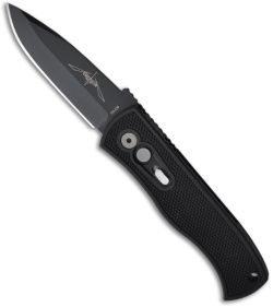 Emerson Protech CQC7-A Spear Point Auto Knife w/ Knurl (3.25" Black Plain)
