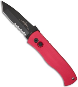 Emerson Protech CQC-7 Red Auto Tanto Tactical Military Knife (3.25" Black Serr)