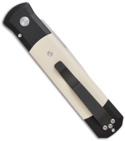 Protech Godfather Automatic Knife w/ Ivory Micarta Tuxedo (4" Satin Plain) 951