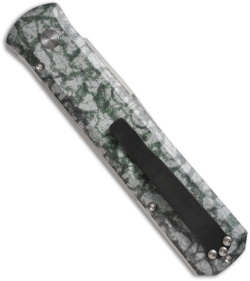 Protech Godfather Automatic Knife Emerald Jazz (4" Satin Plain) 921 EJ