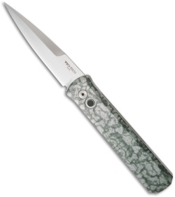 Protech Godfather Emerald Jazz Automatic Knife (4" Satin Plain) 921 EJ