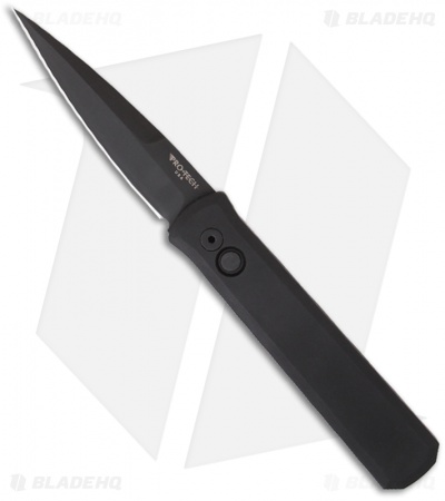 Protech SWAT Tactical Godfather Automatic Knife (4" Black Plain) 921SWAT
