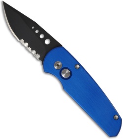 Protech Runt 2 Blue Automatic Knife (Black SER) R210