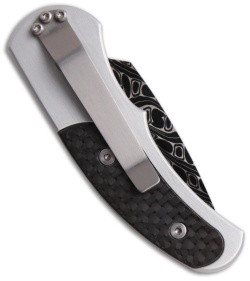 Protech Damascus Custom Runt J4 Automatic Knife w/ Carbon Fiber 4400-D