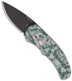 Protech Emerald Jazz Runt J4 Automatic Knife (1.94" Black Plain) 4415