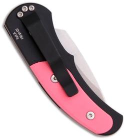 Protech Runt J4 Automatic Knife w/ Pink G-10 (1.94" Satin Plain) 4445