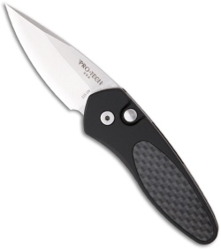 Protech Sprint Automatic Knife Black w/ Carbon Fiber (1.95" Stonewash) 2915