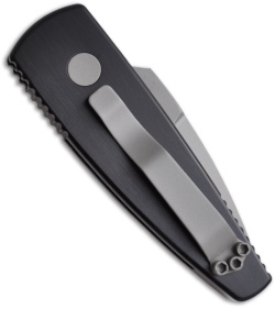 Protech Stinger Black Automatic Knife (1.94" Bead Blast Serr) 401PS
