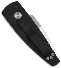 Protech Black Stinger Automatic Knife w/ Insert (1.94" Satin Plain) 420