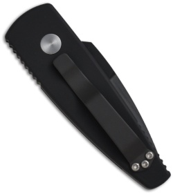 Protech Stinger Black Automatic Knife w/ Insert (1.94" Black Plain) 420BT