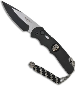 Protech Limited Edition Skull TR-4 Tactical Response Automatic Knife (4" Black)