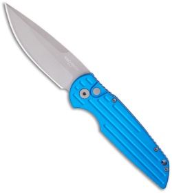 Protech TR-3 Tactical Response Blue Automatic Knife (3.5" Bead Blast Plain)