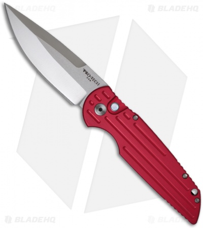 Protech Tactical Response 3 Dark Red Automatic Knife (Satin PLN) TR-3