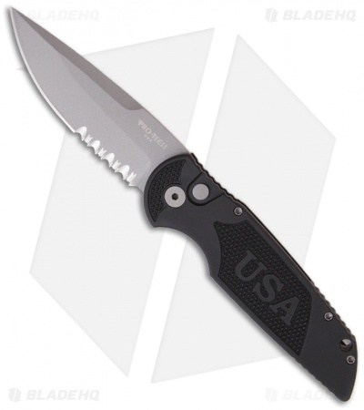 Protech Tactical Response TR-3 USA Handle (3.5" Bead Blast Serr) #4