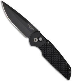 Protech Tactical Response TR-3 X1 Fish Scale Handle (3.5" Black Plain)