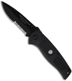 Smith & Wesson Medium S.W.A.T. Tactical Auto Knife (3.25" Black Serr) SW5000B