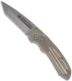 Smith & Wesson Extreme Ops Champagne Automatic Tanto Knife (SER) SW50TS