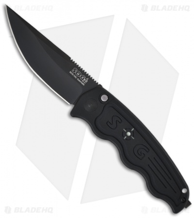 SOG-TAC Automatic Knife (3.5" Black Plain) ST-02