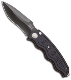 SOG-TAC Automatic Knife Drop Point (3.5" Black Plain) ST-06 *Discounted*