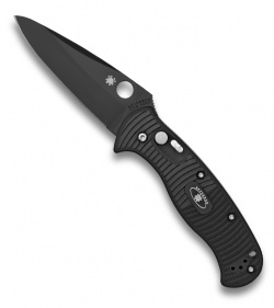 Spyderco Citadel Automatic Knife 92mm (3.6" Black Plain) C117BKP