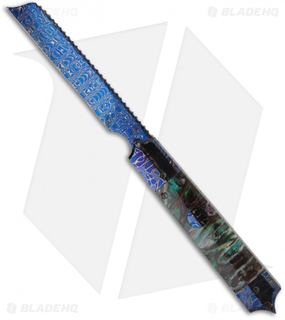 Rainy Vallotton Custom  Full Guillotine Razor Automatic Knife (4" Damascus)