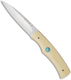 Rainy Vallotton Custom Hunter Automatic Knife Ivory Micarta (4.375" Satin)