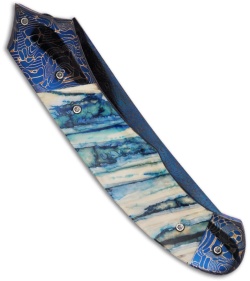 Rainy Vallotton Custom Tiger Shark Automatic Knife (Damascus)