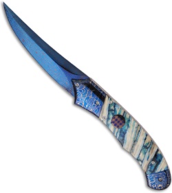 Rainy Vallotton Custom Tiger Shark Automatic Knife (Damascus)