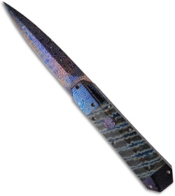 Rainy Vallotton Custom Medium Coffin Dagger Automatic Knife (Damascus)