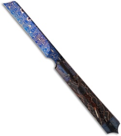 Rainy Vallotton Custom Mini Razor Automatic Knife Copper Cactus (3.5" Damascus)