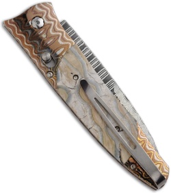 William Henry Damascus Automatic Knife w/ Mammoth Tooth B30 WMTW 19/25