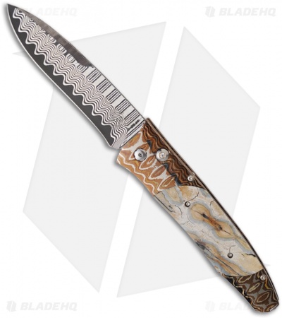 William Henry Damascus Automatic Knife w/ Mammoth Tooth B30 WMTW 19/25