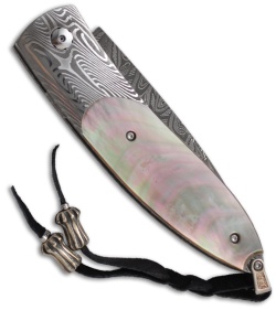 William Henry B05 Dewings 5 Automatic Knife Damascus and Black Lip Pearl
