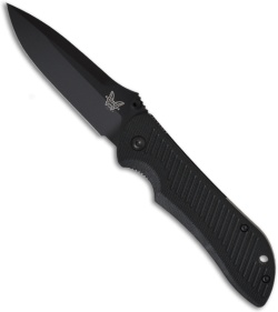 Benchmade 913BKD2 Nitrous Stryker Spring Assisted Knife (3.7" Black Plain)