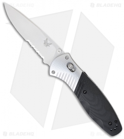 Benchmade Barrage 581S Knife Spring Assist Axis w/ G10 Handle (3.6" Satin Serr)