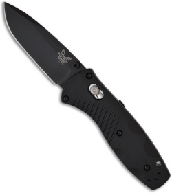 Benchmade Mini Barrage Knife 585BK Spring Assist Axis Lock (2.91" Black Plain)