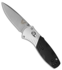 Benchmade Mini Barrage 586 Spring Assist Knife G10 Handle (2.9" Stonewash Plain)