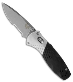 Benchmade Mini Barrage 586S Spring Assist Knife G10 Handle (2.9" Stonewash Serr)