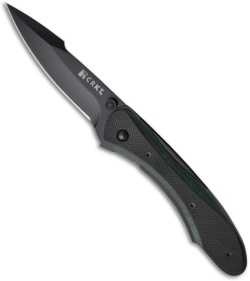 CRKT Badger Textured G-10 Spring Assisted Knife (2.85" Black Plain) 7120