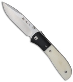 CRKT Carson M4-02 White Bone Spring Assisted Knife (Satin PLN) M4-02