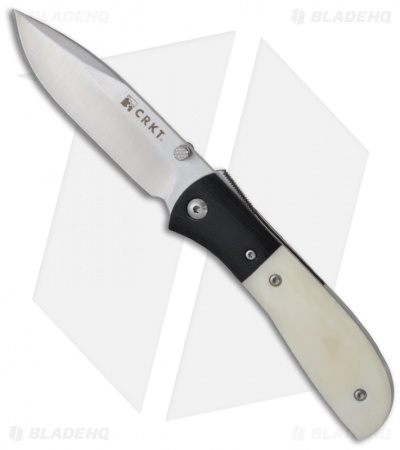 CRKT Carson M4-02 White Bone Spring Assisted Knife (Satin PLN) M4-02