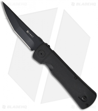 CRKT Folding Hissatsu Spring Assisted Knife (3.875" Black Plain) 2903